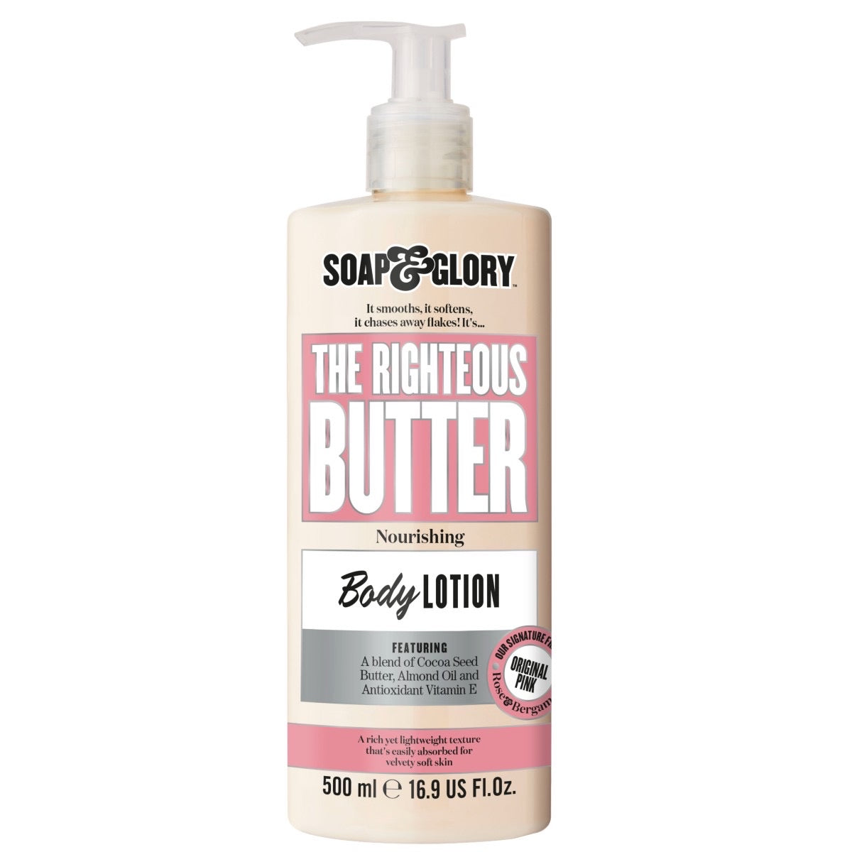 SOAP AND GLORY Original Pink The Righteous Butter Moisturising Body Lotion Pump