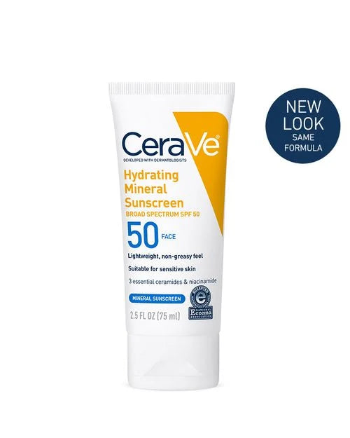 Cerave Hydrating Mineral Sunscreen SPF 50 Face Lotion 75ml